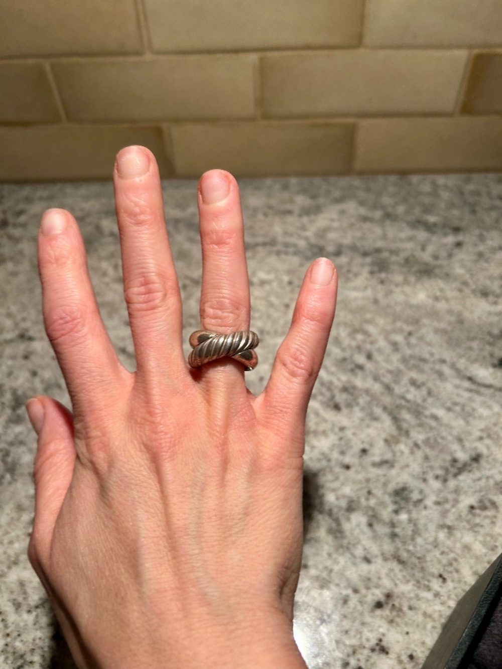David Yurman chunky crossover ring